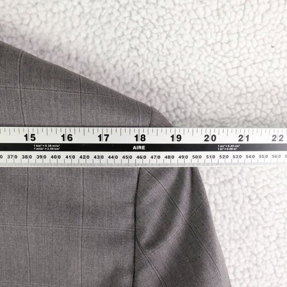 Coppley Blazer Mens 40R Gray Check Two Button Vented Reda Super 110S Wool - Picture 8 of 16
